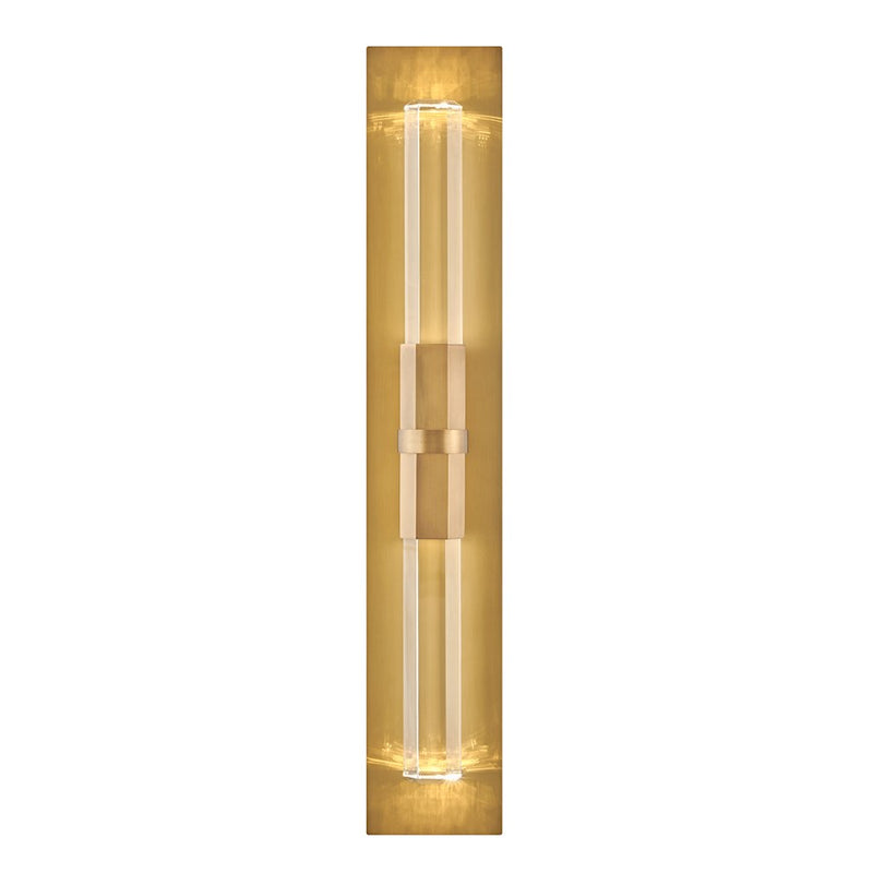 Hinkley Cecily 23in 1-Light LED Wall Sconce | Modern Glam Heritage Brass and Clear Crystal | Bedroom & Hallway Accent Light | 4 x 5 x | Model FR30600HBR