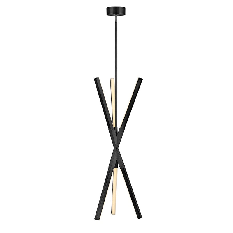 Hinkley Rae 15in Extra Large Pendant | Transitional Modern Lacquered Brass Steel and Black Etched Acrylic | Dining Room & Living Room | Model FR30617LCB