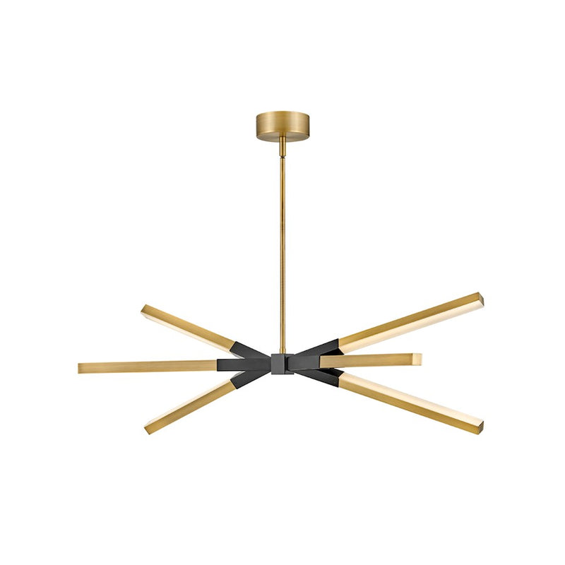 Hinkley Rae 39in 3-Light LED Linear Pendant | Transitional Modern Black Steel and Etched Acrylic | Kitchen Island & Dining Room | 13 x | Model FR30618BLK