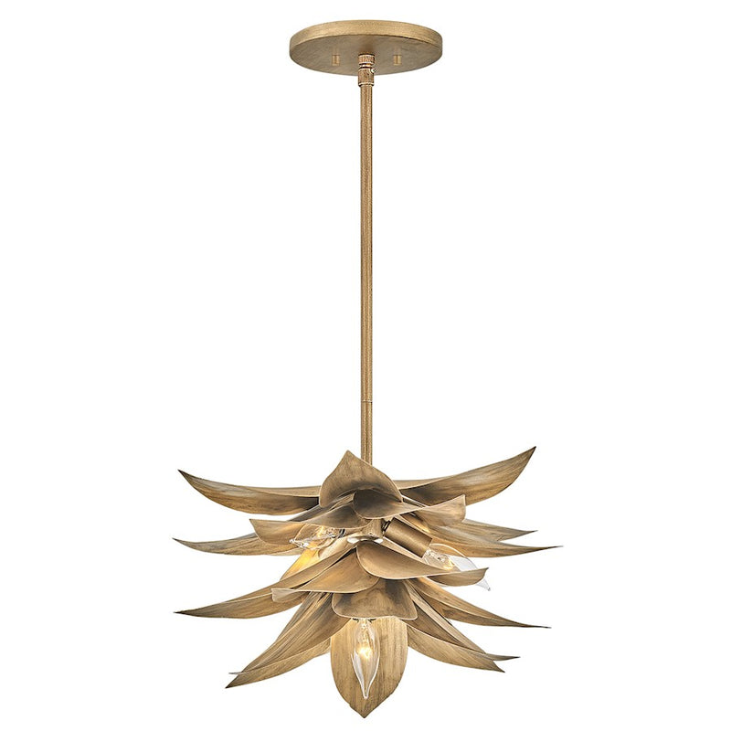 Hinkley Agave 26in 7-Light Pendant | Modern Bohemian Burnished Gold Steel | Dining Room & Living Room | 26 x 26 x 29 in | Model FR30815BNG