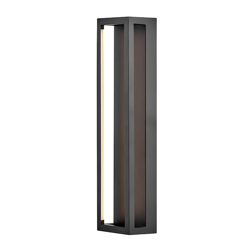 Hinkley Onyx 24in 1-Light LED Wall Sconce | Modern Black Steel | Hallway & Living Room Accent | 4 x 6 x 24 in | Model FR31030BLK