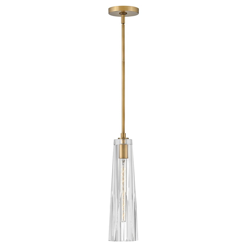 Hinkley Cosette 1-Light Small Pendant | Traditional Glam Heritage Brass Steel and Smoked Crystal | Bedside & Intimate Spaces | 5 x 5 | Model FR31107HBR-SM