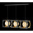 Fredrick Ramond Vega 3 Light Chandelier, Anvil Black