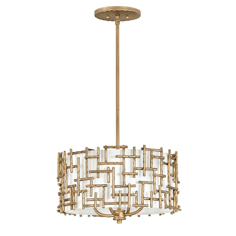 Fredrick Ramond Farrah 4 Light Chandelier, Burnished Gold