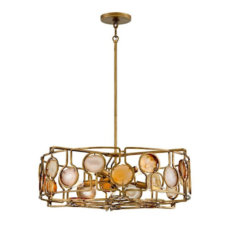 Fredrick Ramond Lucia 8 Light Chandelier, Burnished Gold