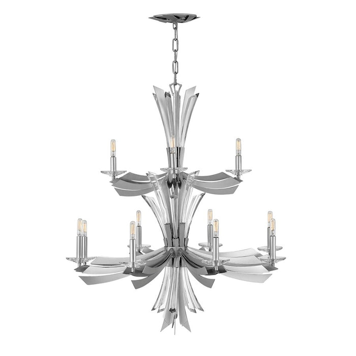 Fredrick Ramond Vida 12 Light Chandelier, Glacial