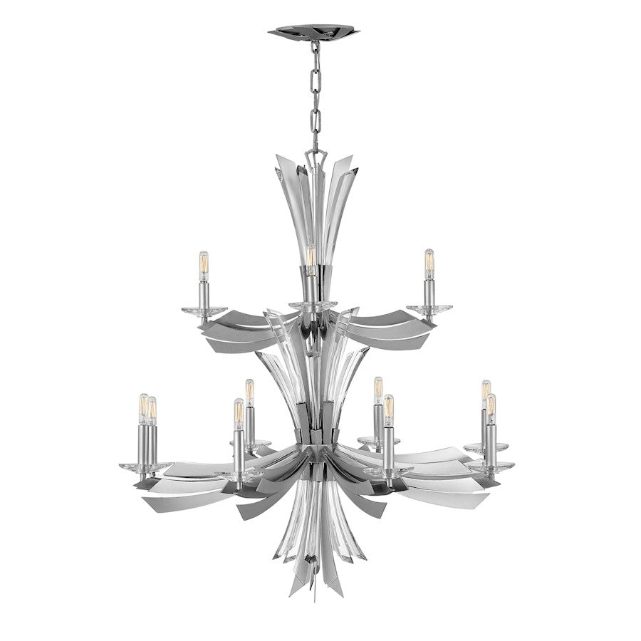 Fredrick Ramond Vida 12 Light Chandelier, Glacial