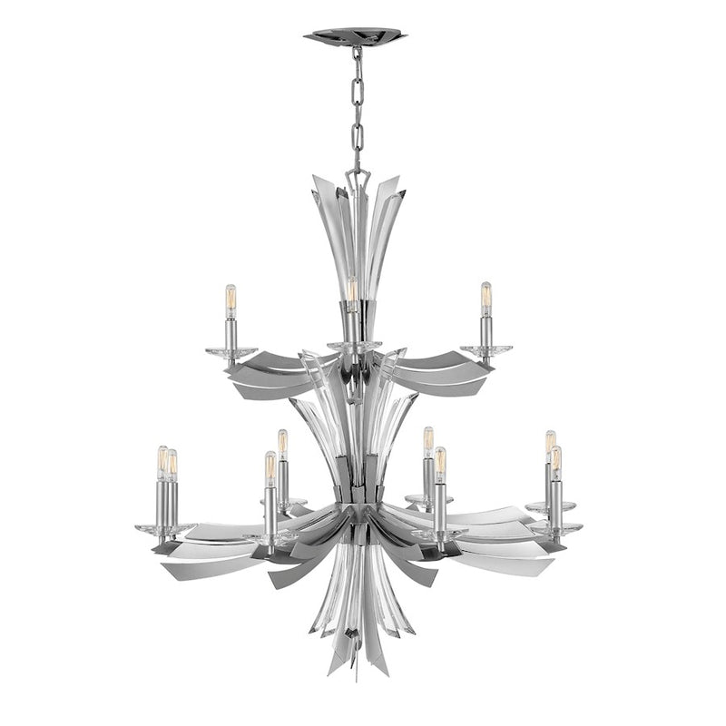 Fredrick Ramond Vida 12 Light Chandelier, Glacial