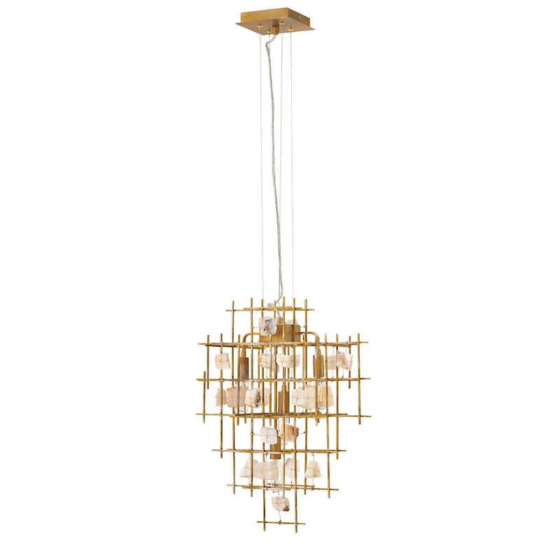 Fredrick Ramond Petra 4 Light Chandelier, Luster Gold