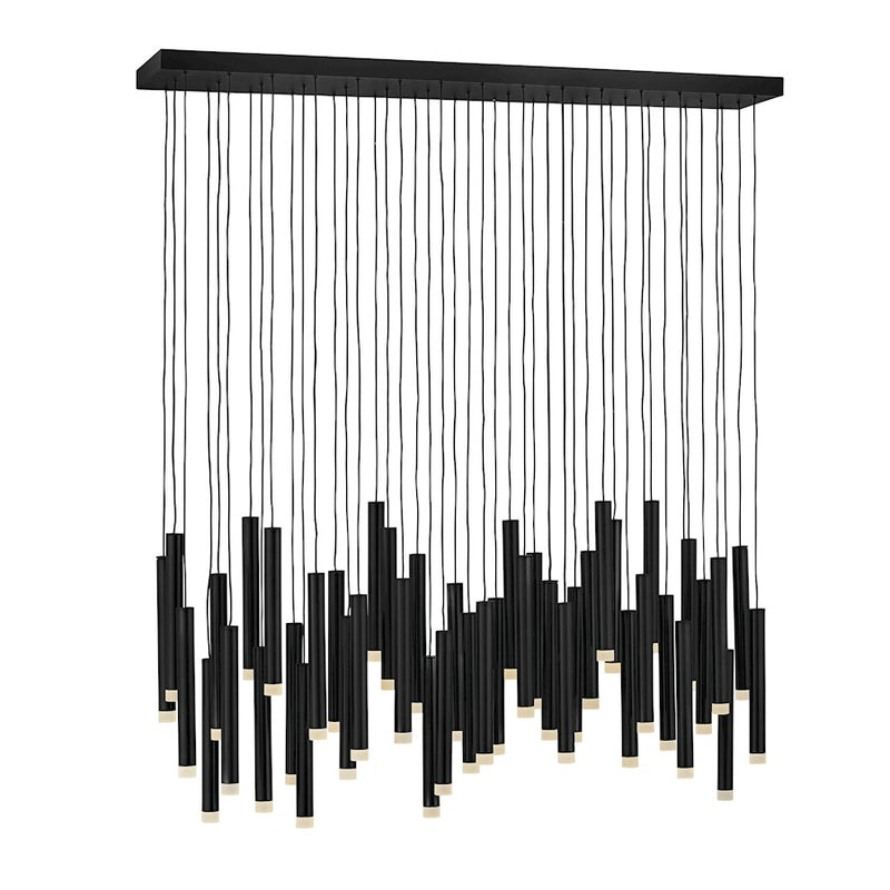 Fredrick Ramond Harmony 48in 45-Light Chandelier | Modern Heritage Brass Steel and Black Accent | Living Room & Dining Room | 48 x 48 x | Model FR49909HBR
