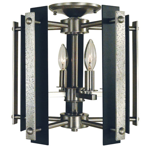 Framburg Bucolic 4Lt Dual Mount, Brushed Brass/Black Accents - L1061BR-MBLACK