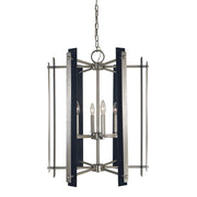 Framburg Bucolic 6Lt Chandelier, Brushed Brass/Black Accents - L1066BR-MBLACK