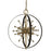 Framburg Nucleus 8Lt Chandelier, Brushed Brass/Black Accents - L1108BR-MBLACK