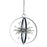 Framburg Nucleus 8Lt Chandelier, Brushed Brass/Black Accents