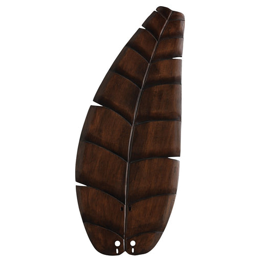 Fanimation Oval Leaf 26in Carved Wood Fan Blade Set | Walnut Finish | 5-Blade 60in Sweep | Dry Locations | Model B5350WA