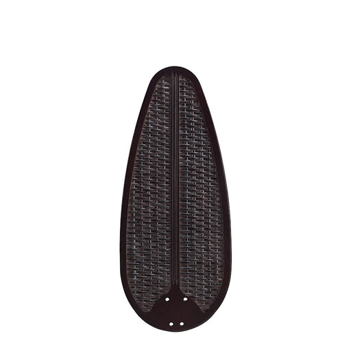 Fanimation Buttonwood 54in 5-Blade Set | Dark Walnut Wood with Woven Wicker | Ceiling Fan Replacement Blades | 23 x 10 x 0.3 in | Model B554DWA
