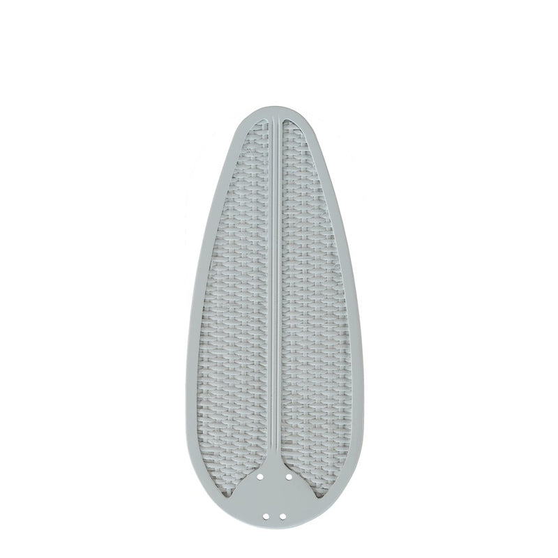 Fanimation Buttonwood 54in 5-Blade Set | Matte White Wood with Woven Wicker | Ceiling Fan Replacement Blades | 23 x 10 x 0.3 in | Model B554MW