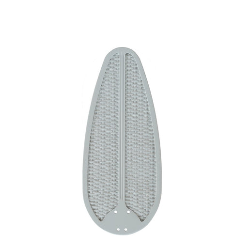 Fanimation Buttonwood 54in 5-Blade Set | Matte White Wood with Woven Wicker | Ceiling Fan Replacement Blades | 23 x 10 x 0.3 in | Model B554MW