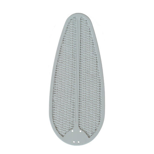Fanimation Buttonwood 60in 5-Blade Set | Matte White Wood with Woven Wicker | Ceiling Fan Replacement Blades | 26 x 11 x 0.3 in | Model B560MW