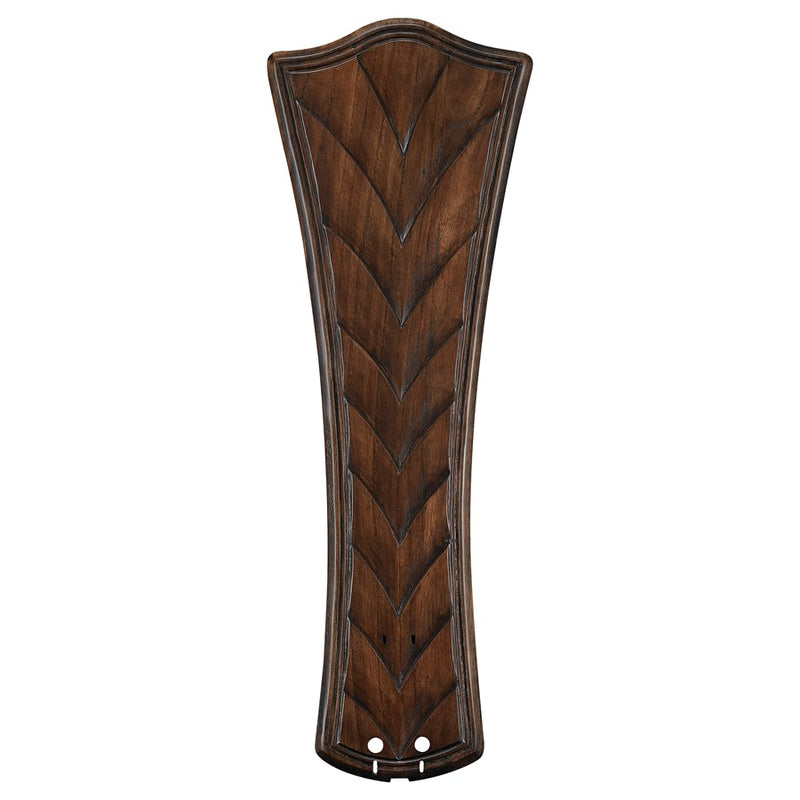 Fanimation 26in Concave Ribbed Carved Walnut Fan Blades Set of 5 | Wood Finish | Living Room & Bedroom Ceiling Fan | Model B6060WA