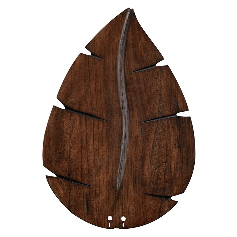 Fanimation Oval Leaf 26in Carved Wood Fan Blades | Walnut Finish | 5-Blade Set for 60in Ceiling Fans | Dry Locations | Model B6080WA
