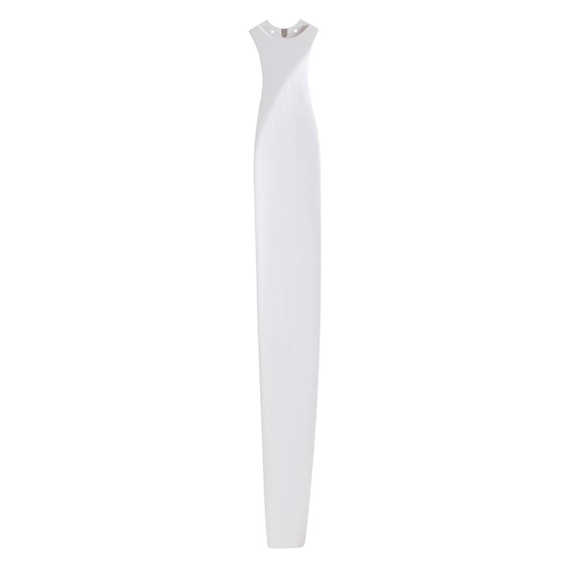 Fanimation Spitfire 96in 3-Blade Set | Matte White Buttonwood Ceiling Fan Blades | Indoor & Outdoor Damp Rated | 47 x 6 x 1.5 in | Model B6720-96MW