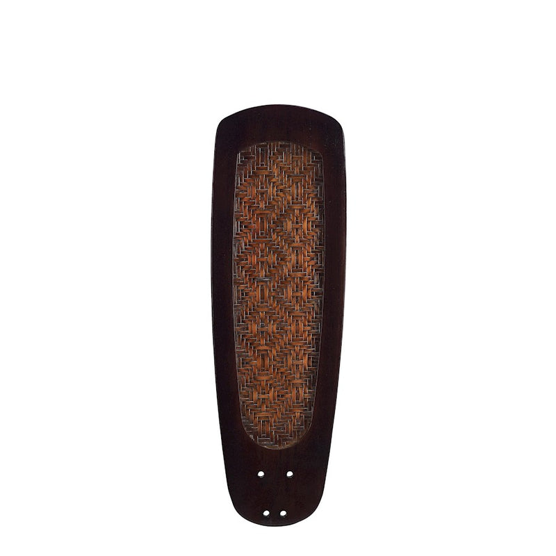 Fanimation 54in 5-Blade Set | Buttonwood/Bamboo Woven Dark Walnut | Ceiling Fan Blades | 23.39 x 7.48 x 0.27 in | Model B754DWA
