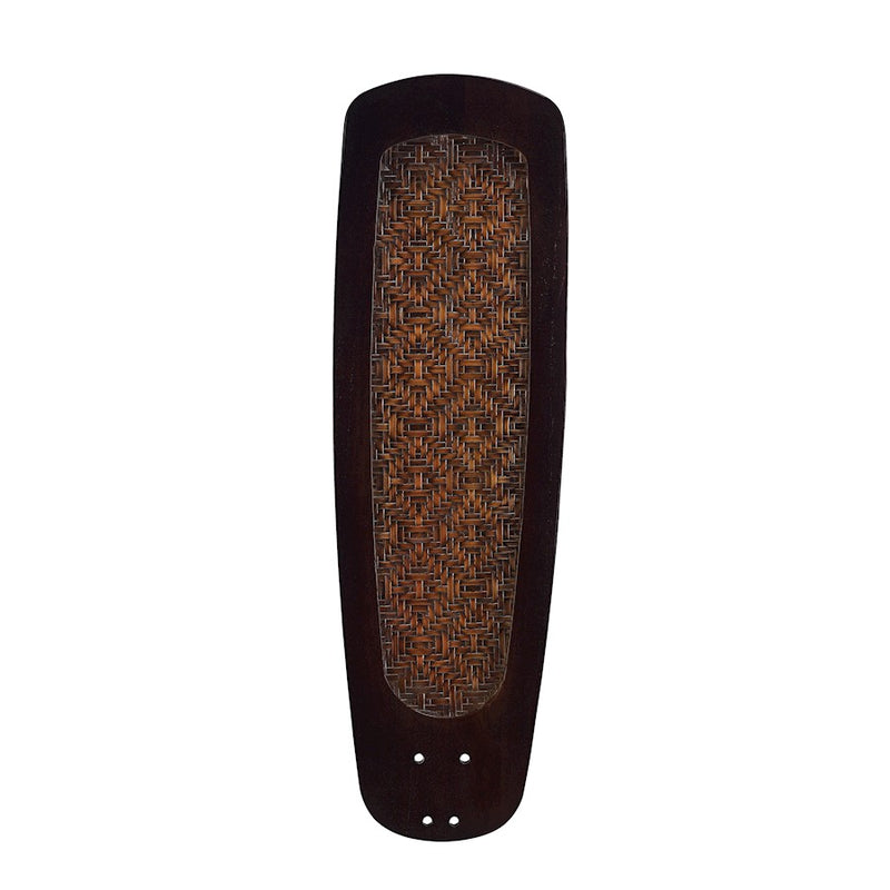 Fanimation Buttonwood 60in 5-Blade Set | Bamboo Woven Dark Walnut Wood | Ceiling Fan Replacement Blades | 26.38 x 8.07 x 0.27 in | Model B760DWA