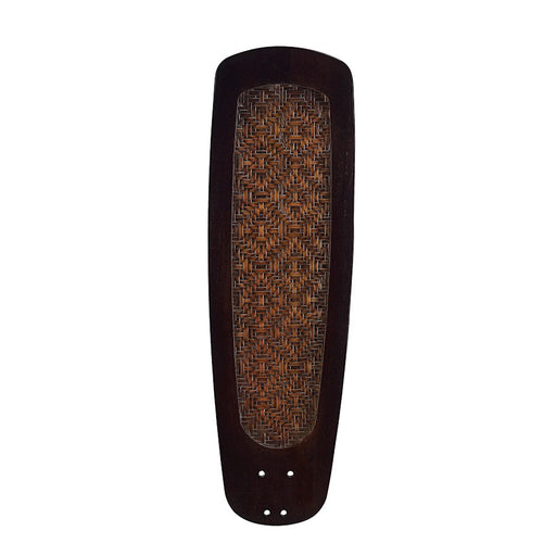 Fanimation Buttonwood 60in 5-Blade Set | Bamboo Woven Dark Walnut Wood | Ceiling Fan Replacement Blades | 26.38 x 8.07 x 0.27 in | Model B760DWA