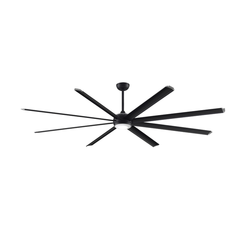 Fanimation Stellar 96in 8-Blade Set | Black with Silver Tip Aluminum | Ceiling Fan Blades for Wet Locations | 45 x 4 x 1 in | Model B7998-96BLW