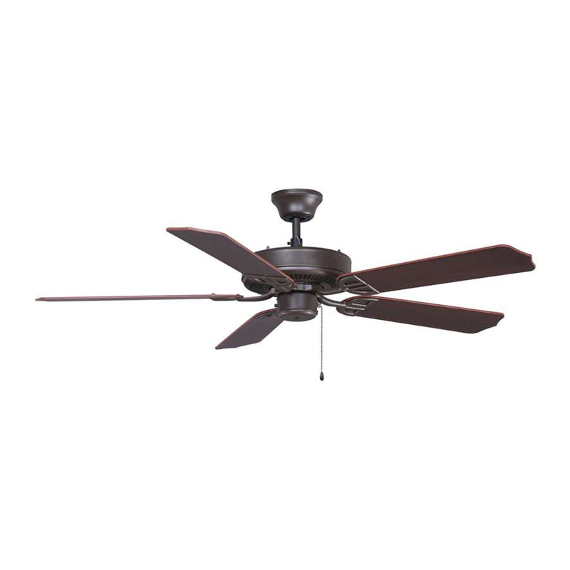 Fanimation Builder Series 52in 5-Blade Ceiling Fan | Oil Rubbed Bronze Finish and Cherry/Walnut Blades | Bedroom & Living Room | Model BP200OB1