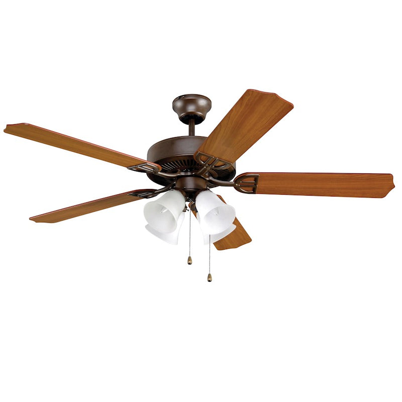 Fanimation Aire Decor 52in Ceiling Fan | Oil Rubbed Bronze and Amber Glass | Living Room & Bedroom | 52 x 52 x 18.7 in | Model BP215BOB1