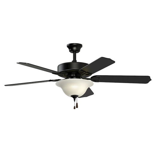 Fanimation Aire Decor 52in Ceiling Fan | Matte Black and Frosted White Glass | Living Room & Bedroom | 52 x 52 x 19.3 in | Model BP220BBL1