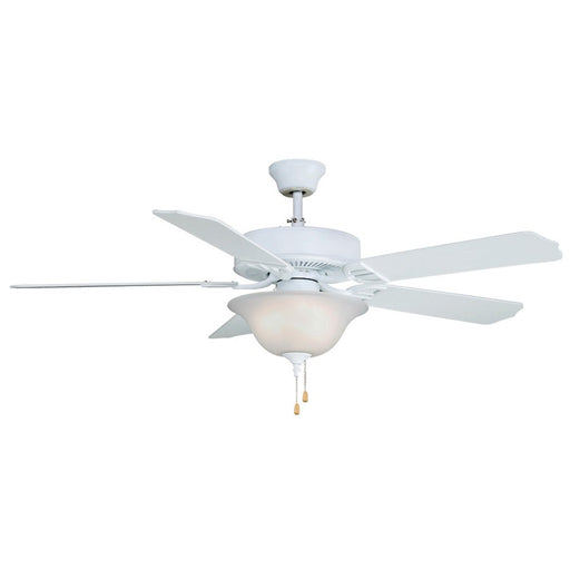 Fanimation Aire Decor 52in 3-Light Ceiling Fan | Matte White and Frosted White Glass | Living Room & Bedroom | 52 x 52 x 19 in | Model BP220BMW1