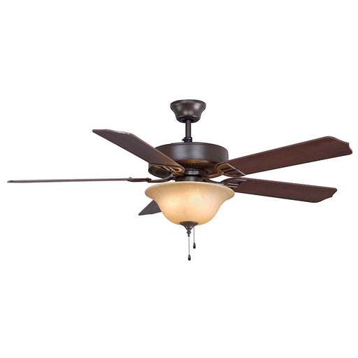 Fanimation Aire Decor 52in 3-Light Ceiling Fan | Oil-Rubbed Bronze and Amber Glass | Living Room & Bedroom | 52 x 52 x 19 in | Model BP220BOB1