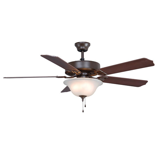 Fanimation Aire Decor 52in 3-Light Ceiling Fan | Oil-Rubbed Bronze and Amber Glass | Living Room & Bedroom | 52 x 52 x 19 in | Model BP225BOB1