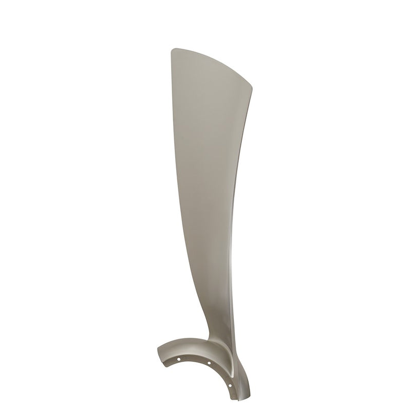 Fanimation Wrap 52in 3-Blade Set | Brushed Nickel Composite | Ceiling Fan Blades for Damp Locations | 26 x 8 x 4 in | Model BPW8530-52BN
