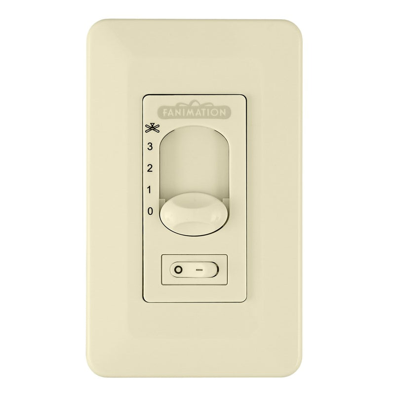Fanimation CW1SWLA Wall Switch Control | Light Almond Finish | 3-Speed Non-Reversing | 2.76 x 0.35 x 4.72 in | Model CW1SWLA