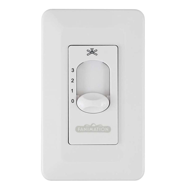 Fanimation CW1WH White Ceiling Fan Wall Control | Standard On/Off Switch | Living Room & Bedroom Fan Accessory | 4.72in H | Model CW1WH