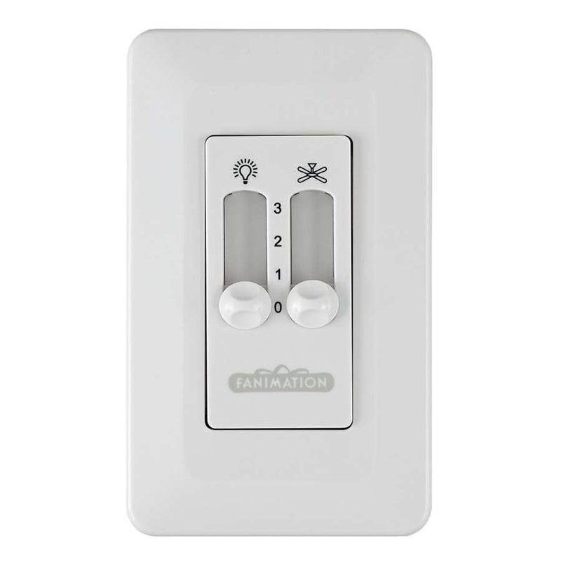 Fanimation CW2WH White Ceiling Fan Wall Control | Standard On/Off Switch | Living Room & Bedroom Fan Accessory | 4.72in H | Model CW2WH