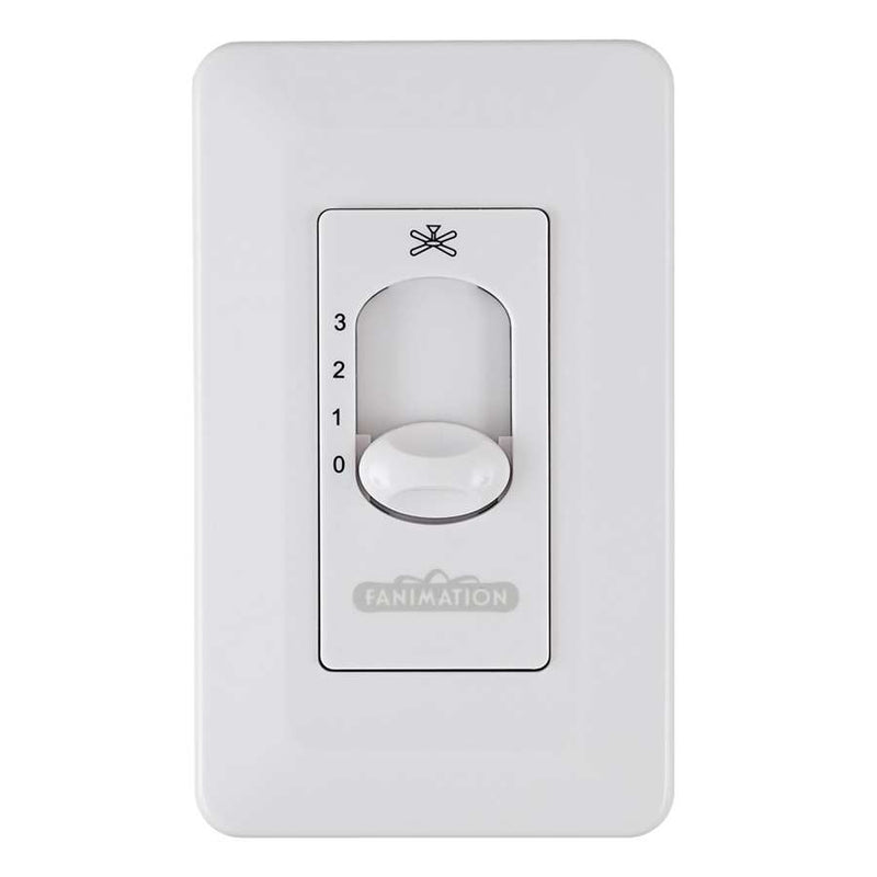 Fanimation CW5WH White Fan Wall Control | Ceiling Fan Accessory | Bedroom & Living Room | 0.35 x 2.76 x 4.72 in | Model CW5WH