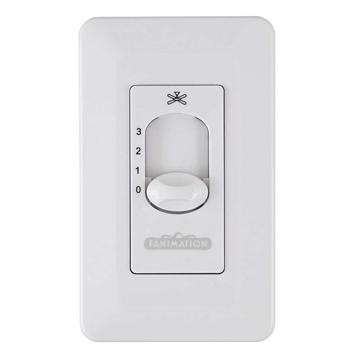 Fanimation CW5WH White Fan Wall Control | Ceiling Fan Accessory | Bedroom & Living Room | 0.35 x 2.76 x 4.72 in | Model CW5WH