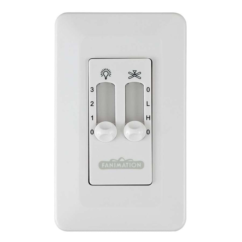 Fanimation CW6WH White Fan Wall Control | Ceiling Fan Accessory | Bedroom & Living Room | 0.35 x 2.76 x 4.72 in | Model CW6WH
