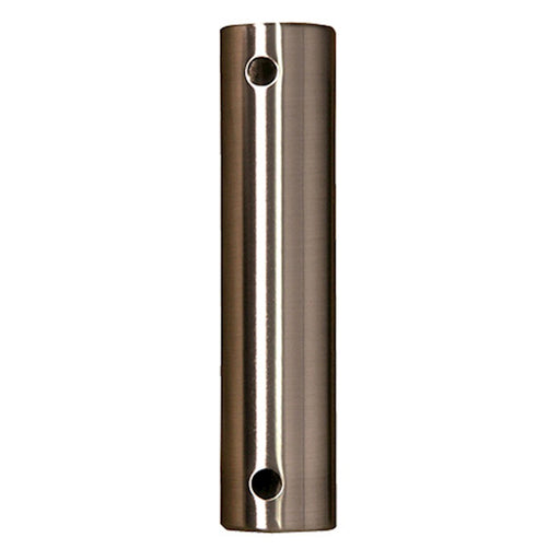 Fanimation 12in Downrod 1in | Brushed Nickel Steel | Ceiling Fan Extension for Dry Locations | 12 x 1 x 1 in | Model DR1-12BN