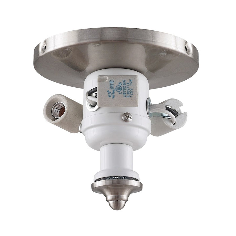 Fanimation my Candelabra 3-Light Bowl Fitter | Brushed Nickel Metal | Ceiling Fan Light Kit Accessory | 7 x 7 x 8 in | Model F1BN