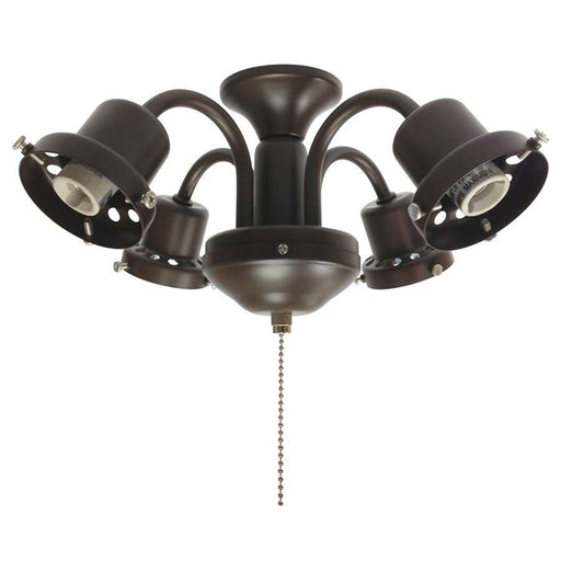 Fanimation 4-Light Traditional Fitter 12in Ceiling Fan Accessory | Bronze Accent | Damp-Rated Indoor & Covered Patio | 12 x 12 x 6 in | Model F404BA
