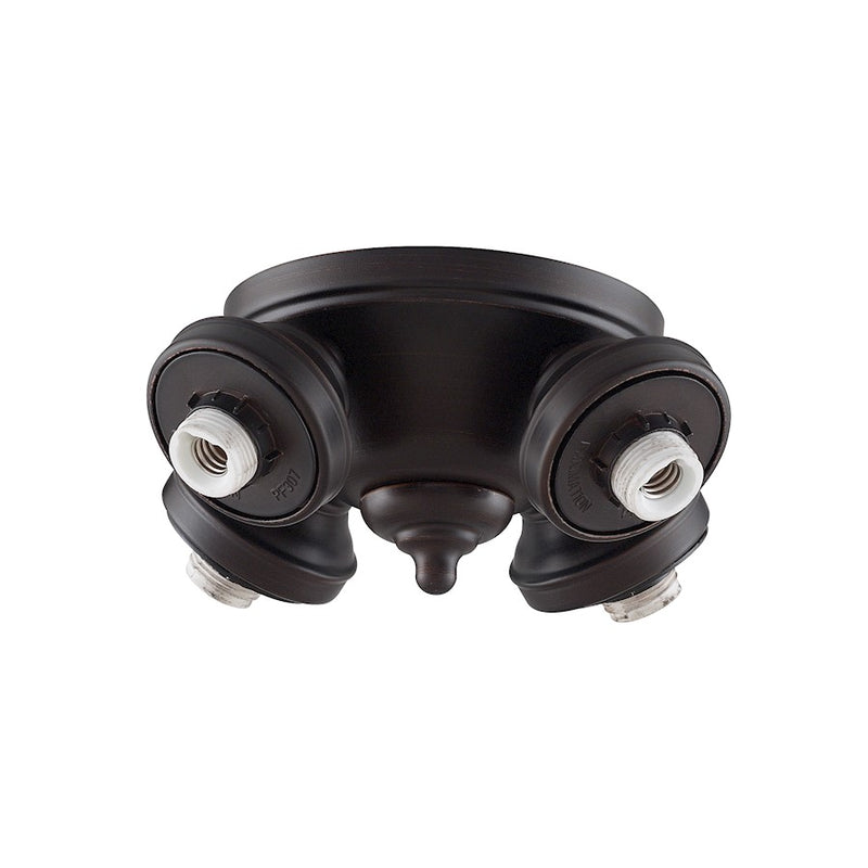 Fanimation my 4-Light Fitter | Dark Bronze Finish | Ceiling Fan Light Kit Accessory | 9.25 x 9.25 x 5.12 in | Model F4DZ