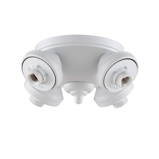 Fanimation my 4-Light Fitter | Matte White Finish | Ceiling Fan Light Kit Accessory | 9.25 x 9.25 x 5.12 in | Model F4MW