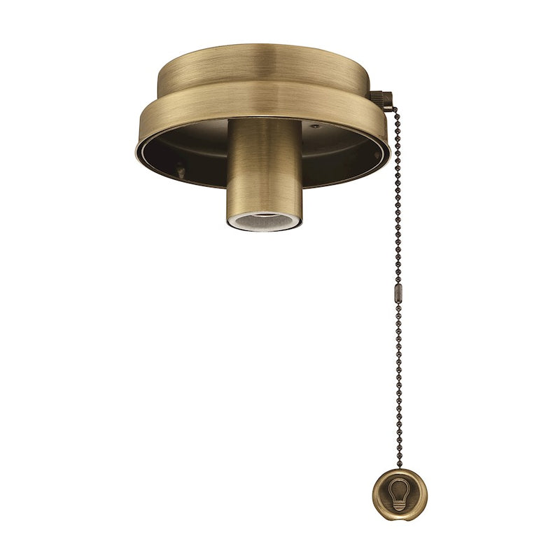 Fanimation Fitters Low Profile Light Kit | Antique Brass | Ceiling Fan Light Kit | 5 x 5 x 3 in | Model F6AB