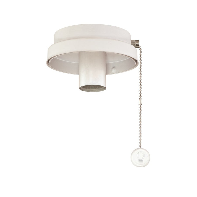 Fanimation Fitters 5in Low Profile Light Kit | Matte White Metal | Ceiling Fan Light | 5 x 5 x 3 in | Model F6MW